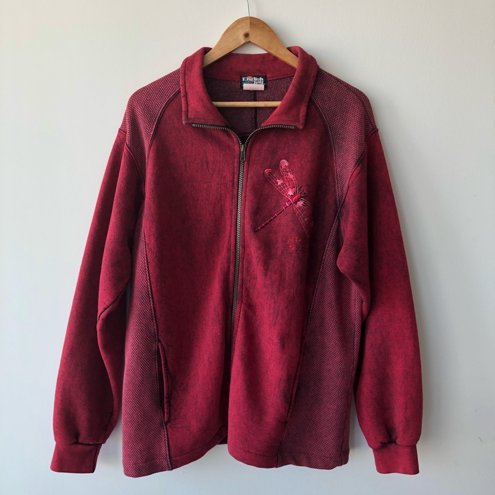 English Bay Vintage Burgundy 1/4 Zip Zip Sweater